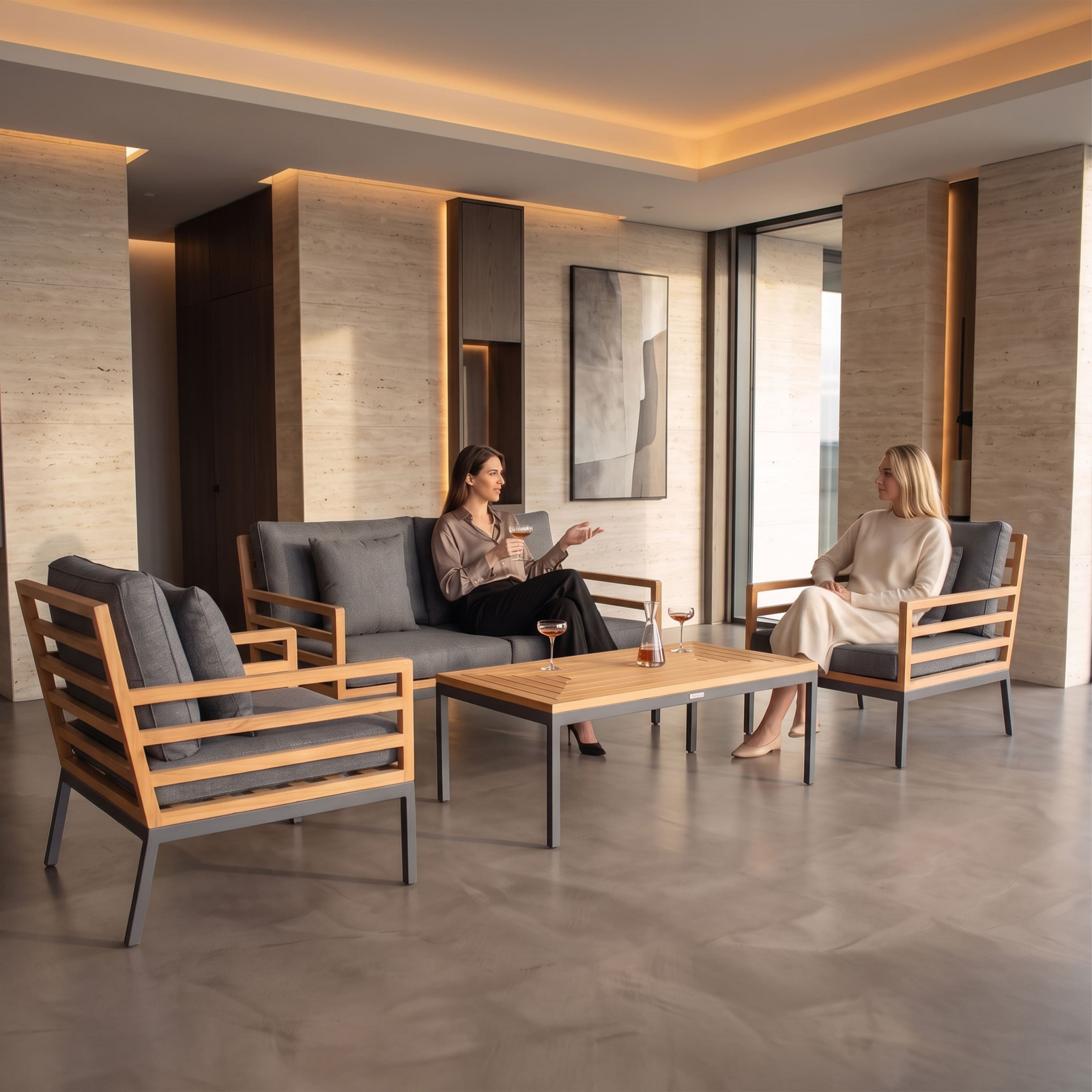 7089.0x1600 Laynj zona EGMONT s dvyhmestnim divanom - terrasnaya mebel Laynj zona EGMONT s dvyhmestnim divanom, Laynj zoni Лаунж зона ЭГМОНТ с двухместным диваном