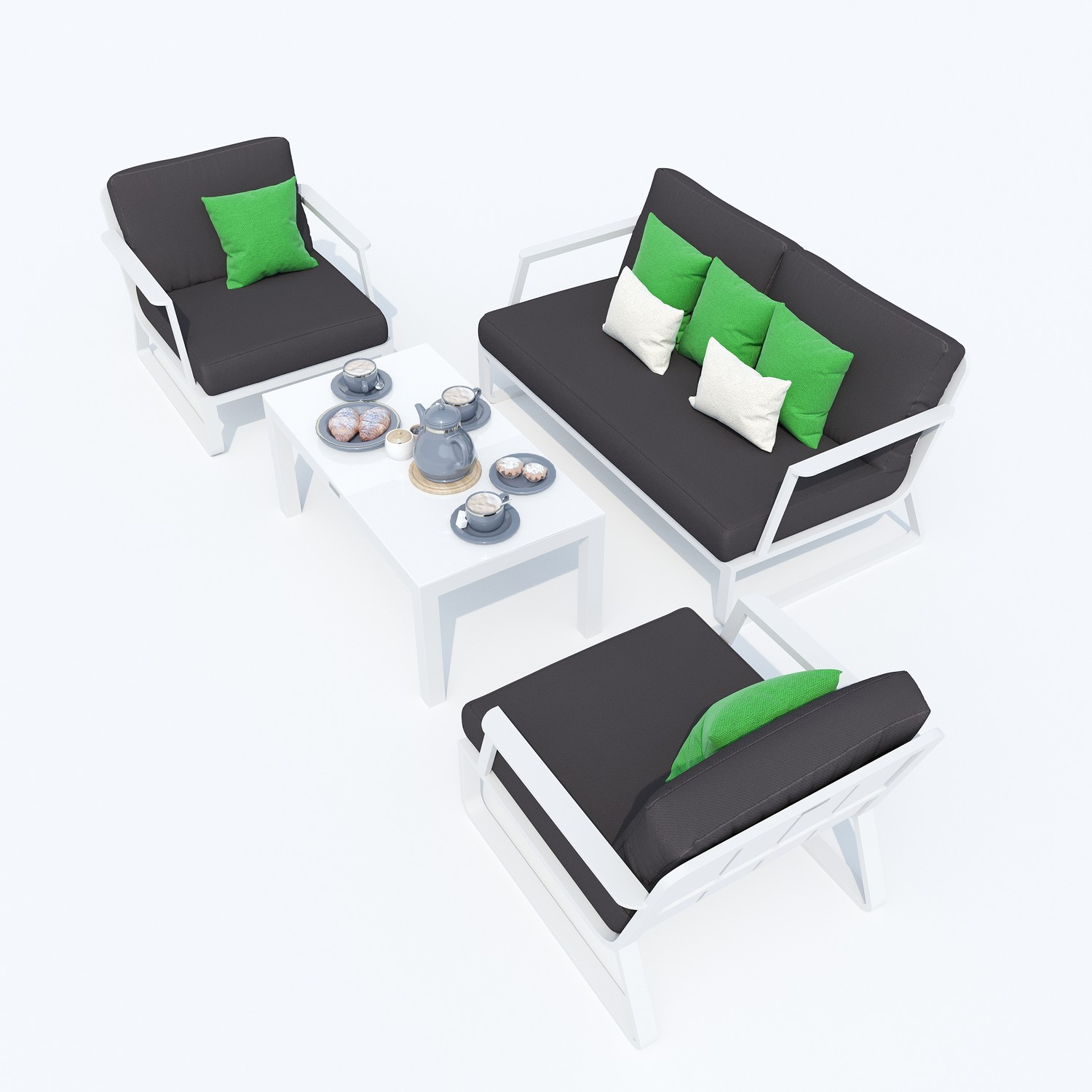 2638.0x1600 Kypit laynj-zony ESTIVO antracit belii karkas v Moskve | Ideal Patio Laynj zona ESTIVO antracit - belii karkas, Laynj zona Лаунж зона ЭСТИВО антрацит - белый каркас
