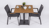 6944.0x96 Kypit stol obedennii MIRRA karbon 80h80 sm (1 nojka) - terrasnaya mebel v Moskve | Ideal Patio Stol obedennii MIRRA aluminii, polivyd 80h80 sm (1 nojka), Stoli Стол обеденный МИРРА алюминий, поливуд 80х80 см (1 ножка)