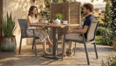 6947.0x96 Kypit stol obedennii MIRRA karbon 80h80 sm (1 nojka) - terrasnaya mebel v Moskve | Ideal Patio Stol obedennii MIRRA aluminii, polivyd 80h80 sm (1 nojka), Stoli Стол обеденный МИРРА алюминий, поливуд 80х80 см (1 ножка)