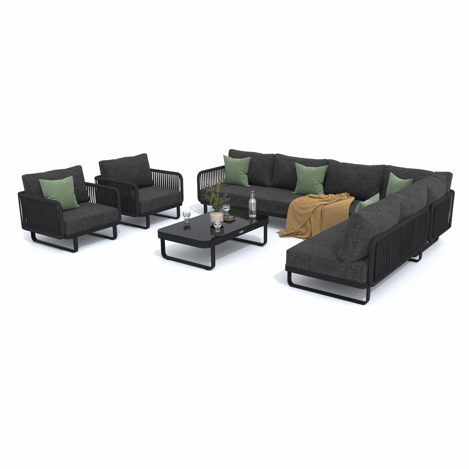 6057.0x1600 Kypit kreslo BELLISA marengo karkas karbon v Moskve | Ideal Patio Kreslo BELLISA, Laynj zona Кресло БЕЛЛИСА