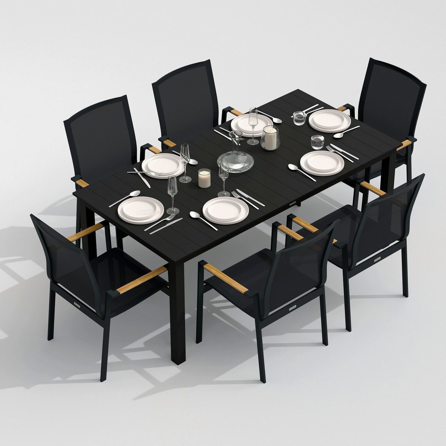 3116.0x1600 Kypit stol obedennii DOLLA 180 sm karbon - terrasnaya mebel v Moskve | Ideal Patio Stol obedennii DOLLA 180 sm karbon, Stoli Стол обеденный ДОЛЛА 180 см карбон