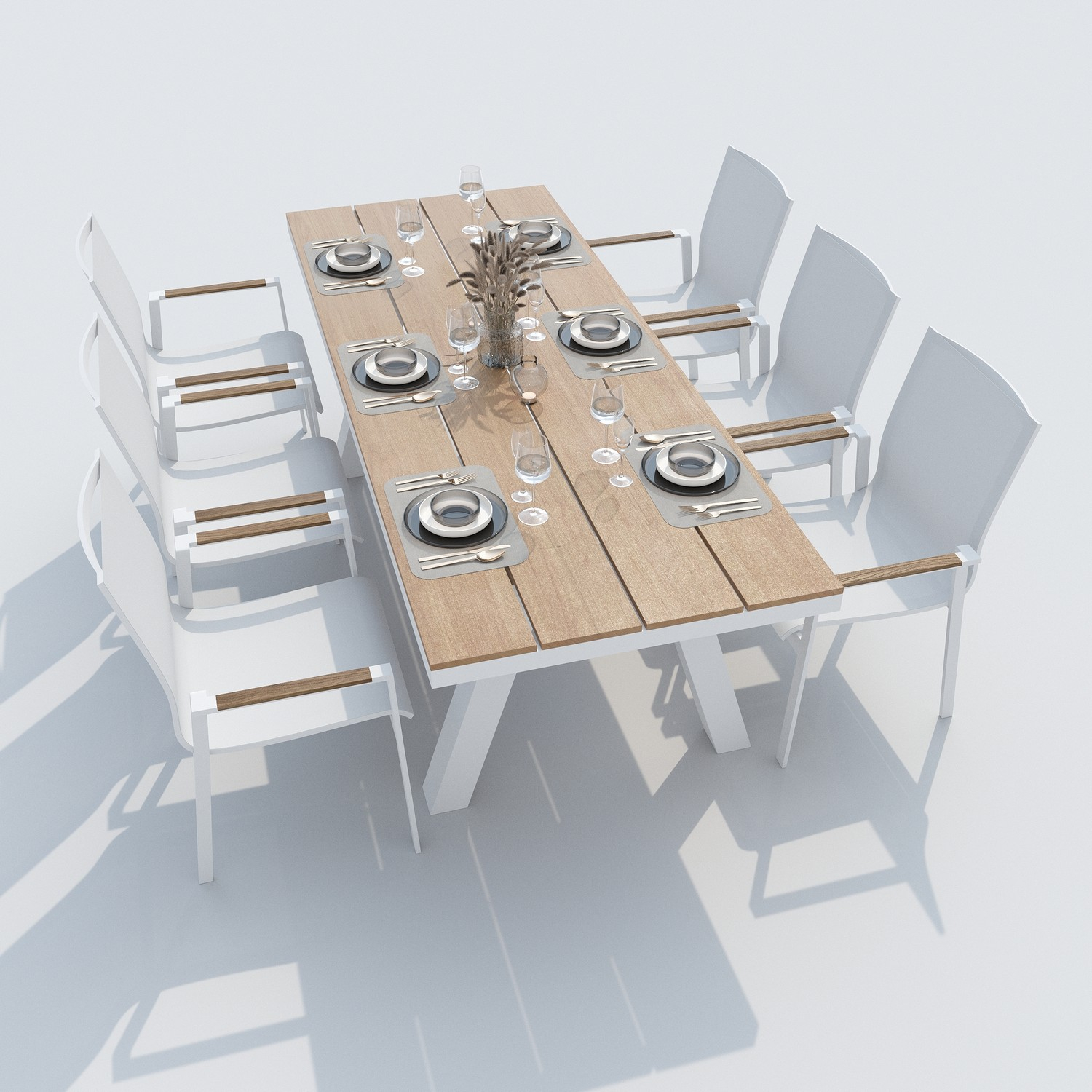 3134.0x1600 Kypit stol obedennii MIRRA 220 sm belii - terrasnaya mebel v Moskve | Ideal Patio Stol obedennii MIRRA 220 sm belii, Stoli Стол обеденный МИРРА 220 см белый