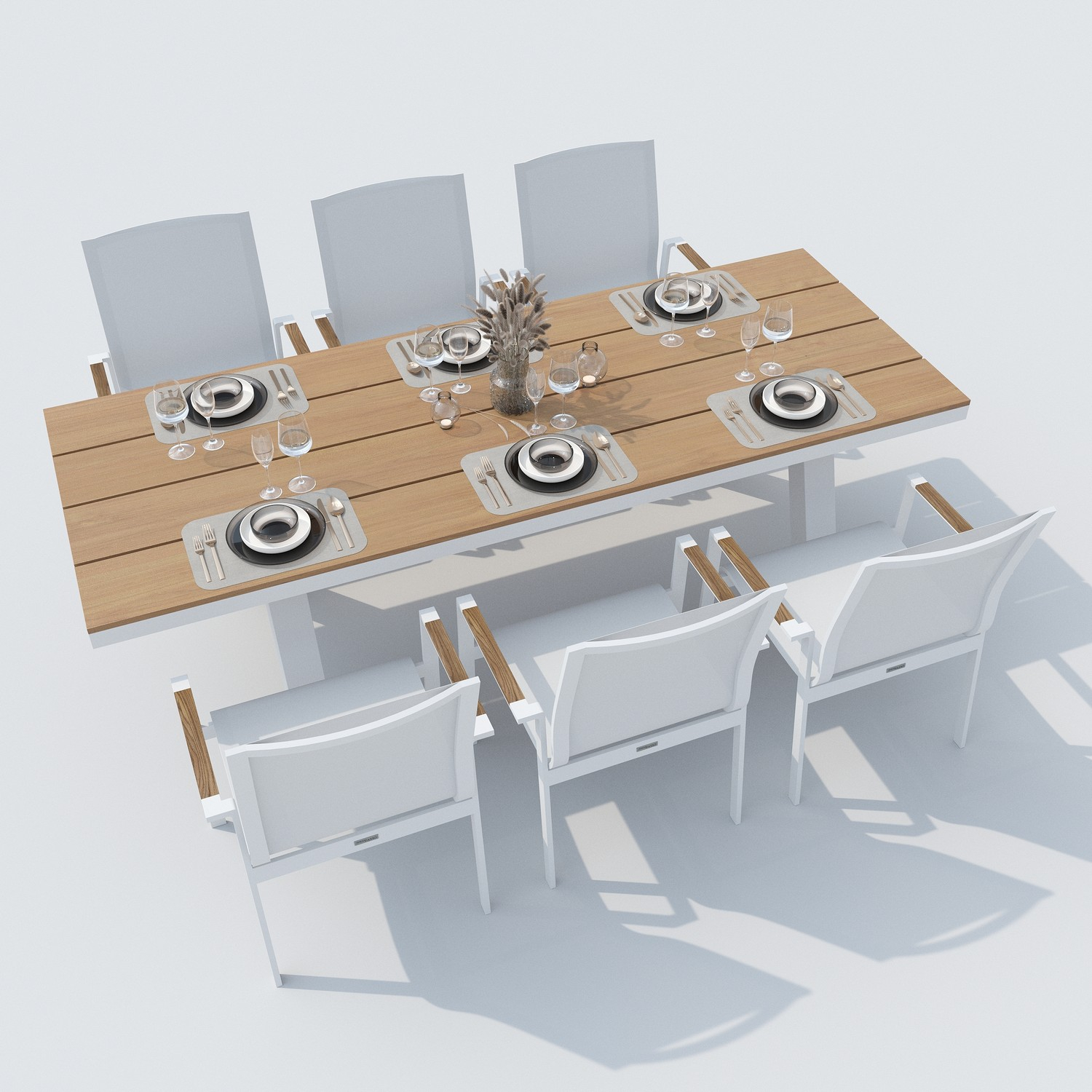 3135.0x1600 Kypit stol obedennii MIRRA 220 sm belii - terrasnaya mebel v Moskve | Ideal Patio Stol obedennii MIRRA 220 sm belii, Stoli Стол обеденный МИРРА 220 см белый