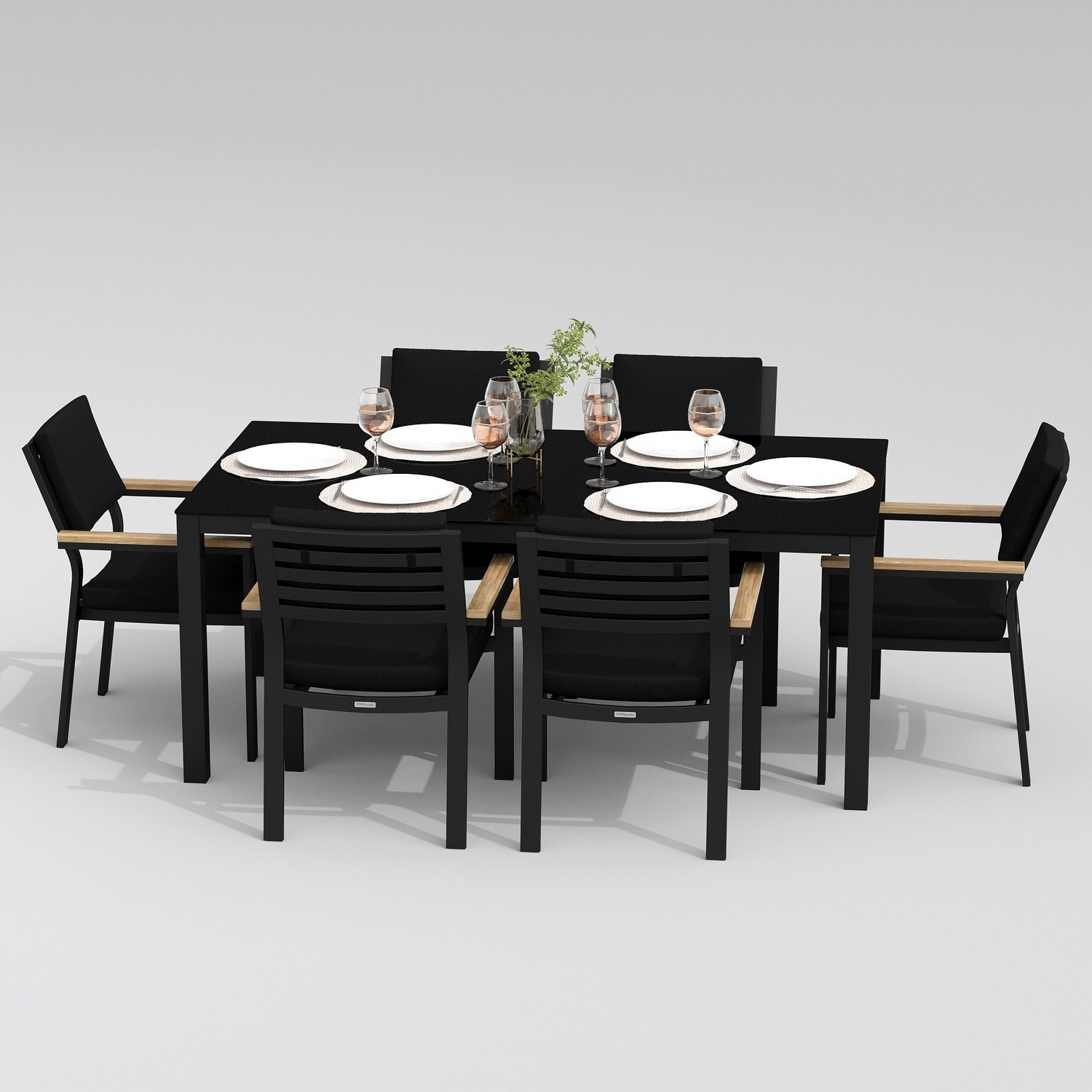 3137.0x1600 Kypit stol obedennii KANA karbon 180x90 - terrasnaya mebel v Moskve | Ideal Patio Stol obedennii KANA karbon 180x90, Stoli Стол обеденный КАНА карбон 180x90