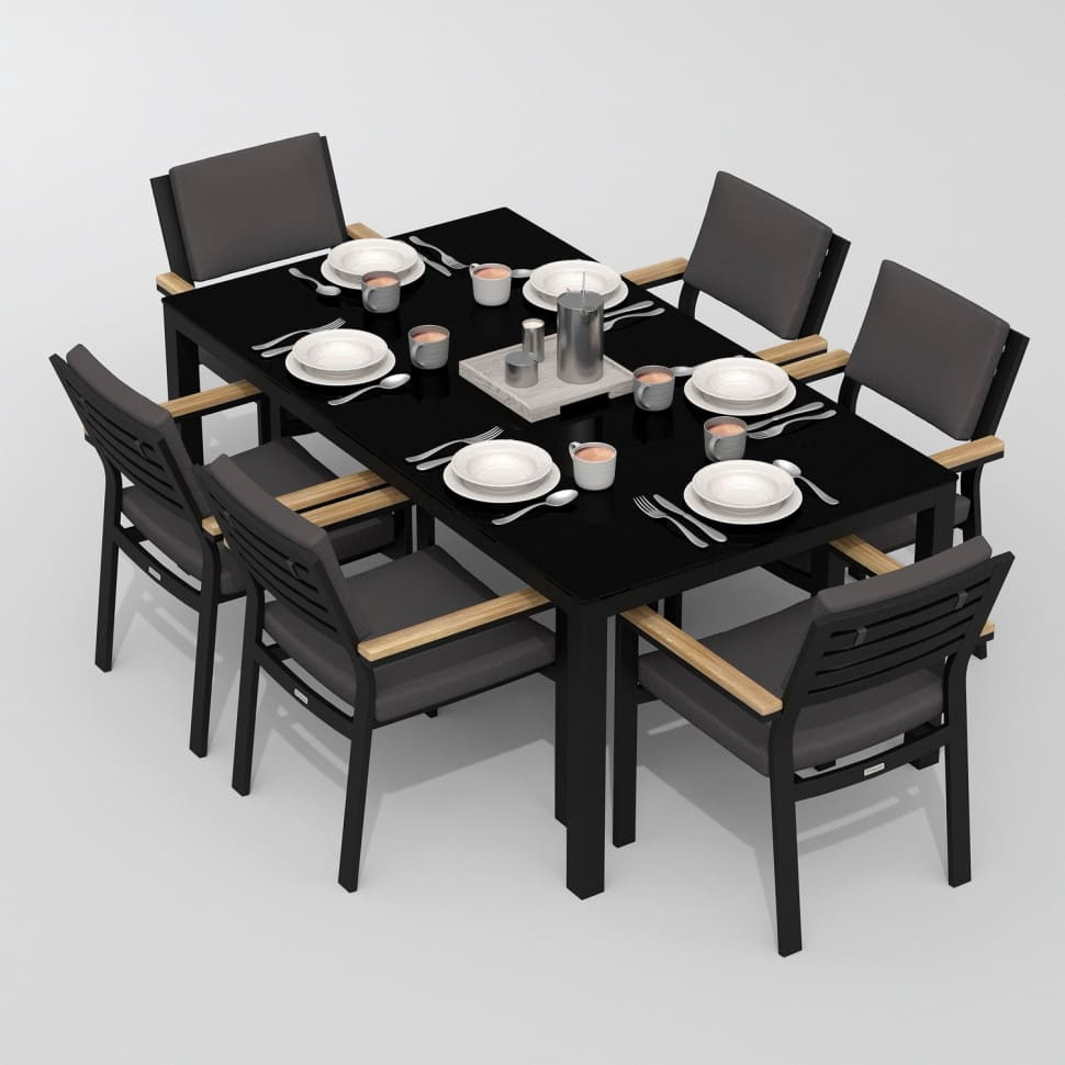 5516.0x1600 Kypit stol obedennii KANA karbon 180x90 - terrasnaya mebel v Moskve | Ideal Patio Stol obedennii KANA karbon 180x90, Stoli Стол обеденный КАНА карбон 180x90