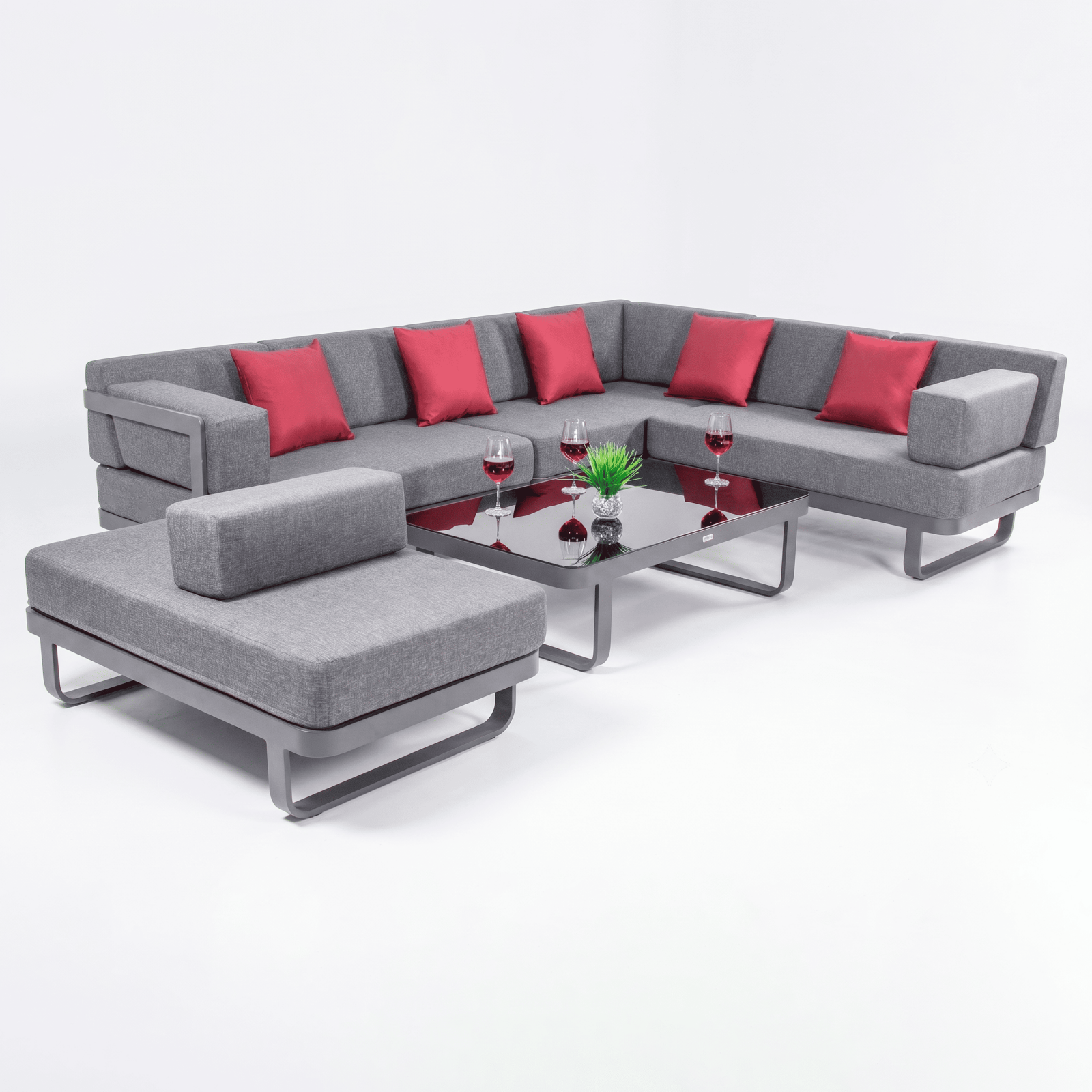 7120.0x1600 Kypit laynj-zony TESORA cveta marengo karkas karbon v Moskve | Ideal Patio Laynj zona yglovaya TESORA marengo - karkas karbon, Laynj zoni Лаунж зона угловая ТЕСОРА маренго - каркас карбон