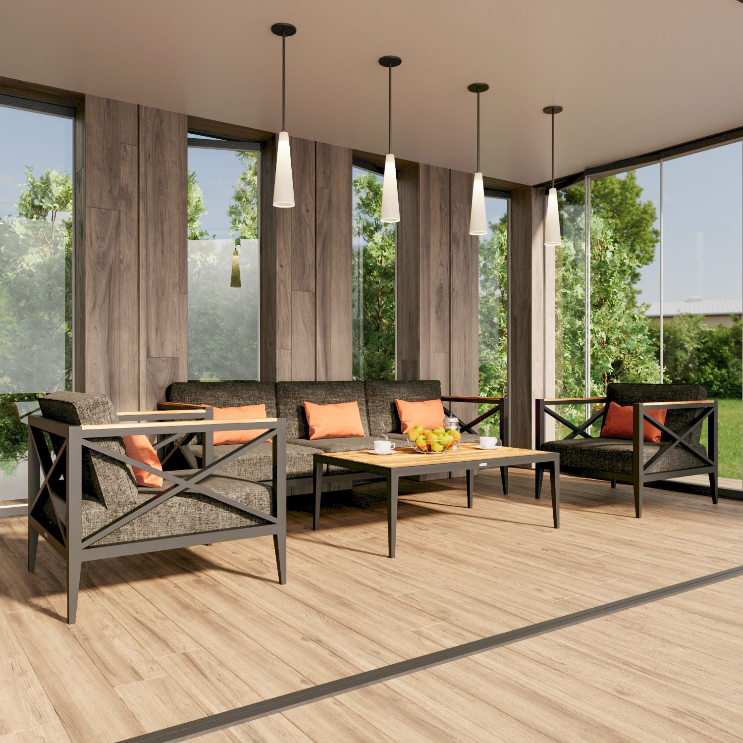 5773.0x1600 Kypit laynj-zony VERITA temno-seraya, karkas karbon, stol iz tika v Moskve | Ideal Patio Laynj zona VERITA temno-seraya (marengo) - karkas karbon - stolik tik, Laynj zona Лаунж зона ВЕРИТА темно-серая (маренго) - каркас карбон - столик тик