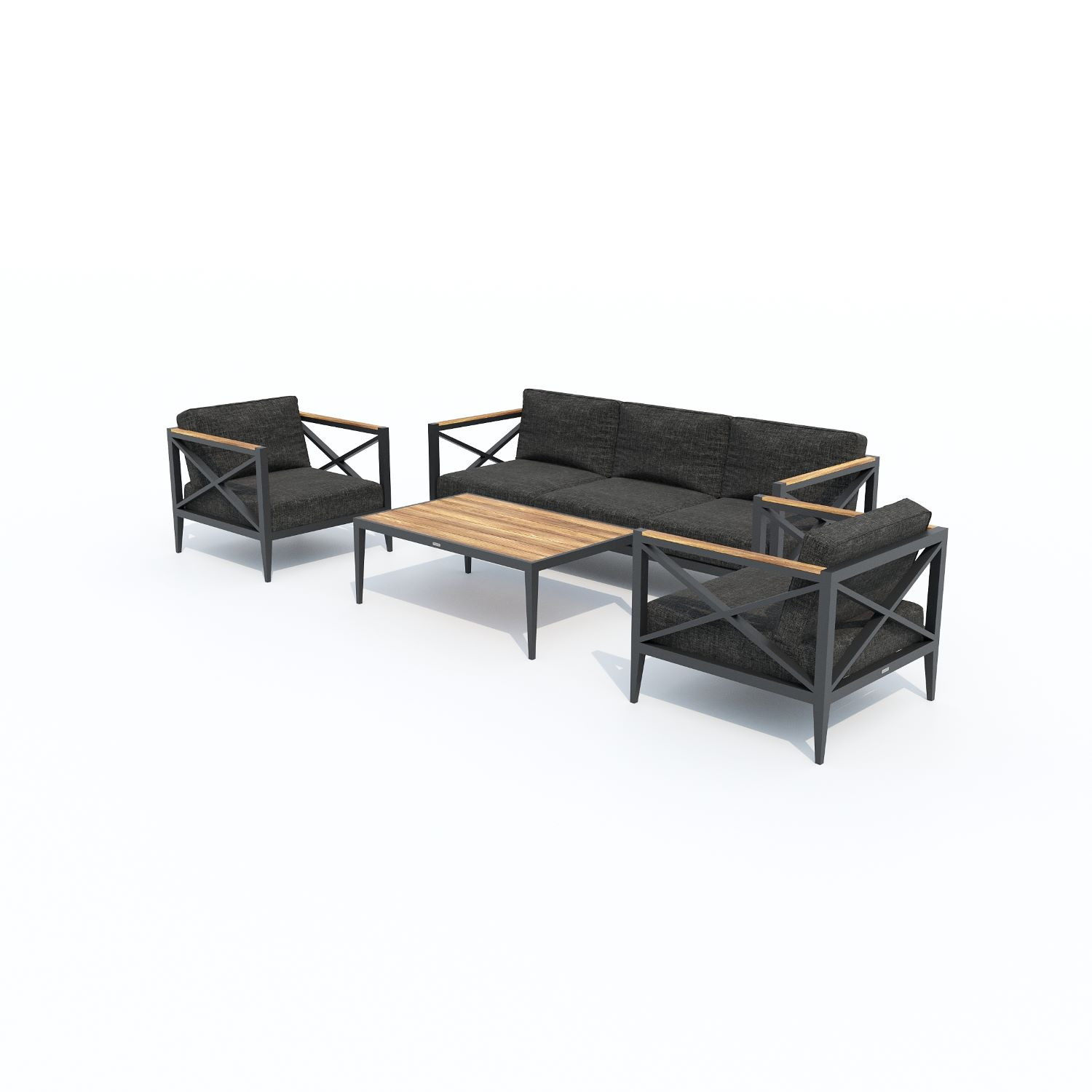 5779.0x1600 Kypit laynj-zony VERITA temno-seraya, karkas karbon, stol iz tika v Moskve | Ideal Patio Laynj zona VERITA temno-seraya (marengo) - karkas karbon - stolik tik, Laynj zona Лаунж зона ВЕРИТА темно-серая (маренго) - каркас карбон - столик тик