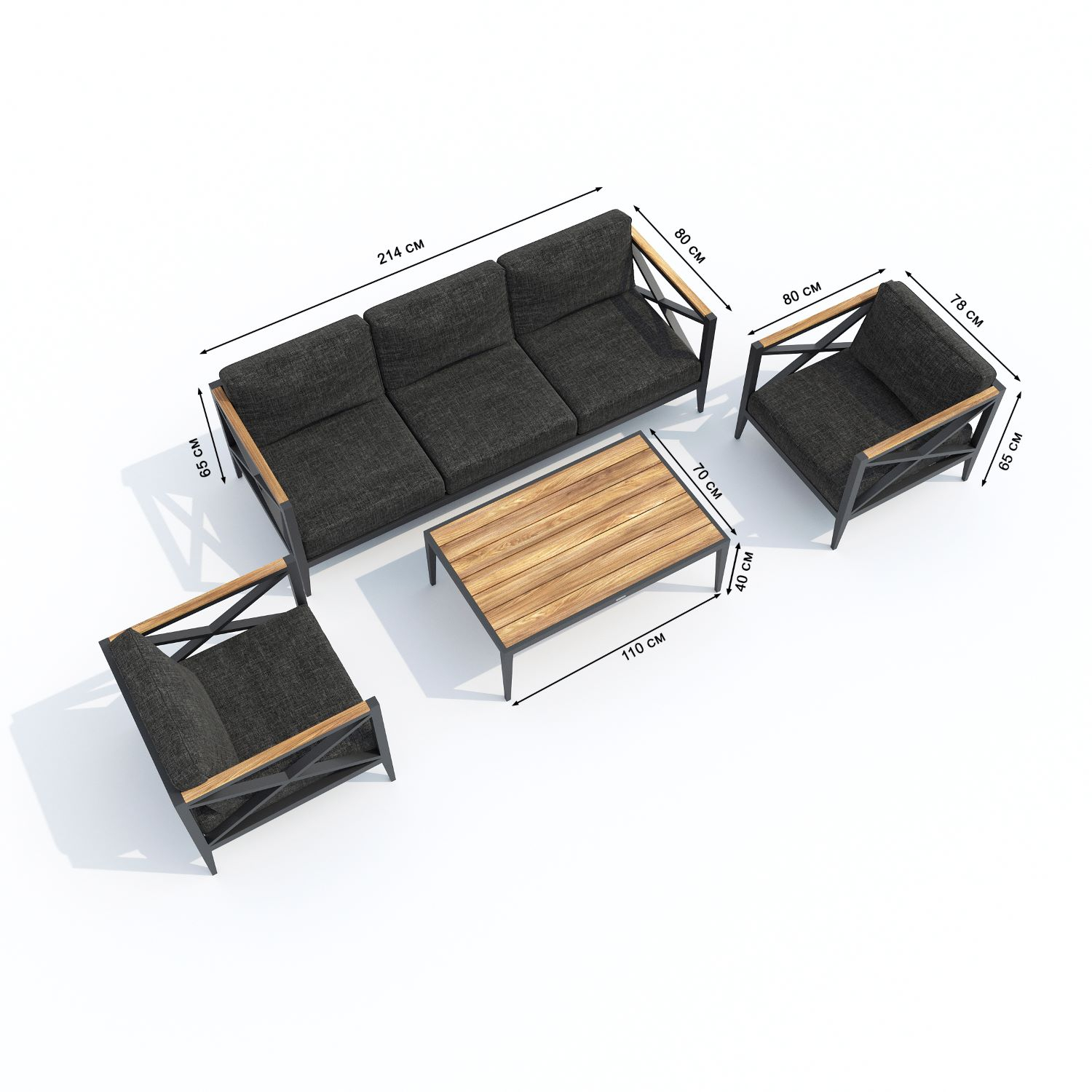 5783.0x1600 Kypit laynj-zony VERITA temno-seraya, karkas karbon, stol iz tika v Moskve | Ideal Patio Laynj zona VERITA temno-seraya (marengo) - karkas karbon - stolik tik, Laynj zona Лаунж зона ВЕРИТА темно-серая (маренго) - каркас карбон - столик тик